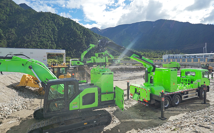 工程补能总卡壳？徐工移动换电车让设备8分钟满电复工