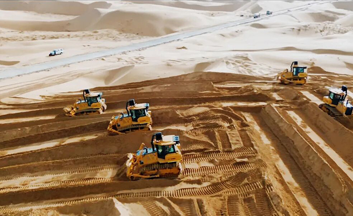 沙漠施工五大难题？徐工D170LGP沙漠型推土机硬核破解！